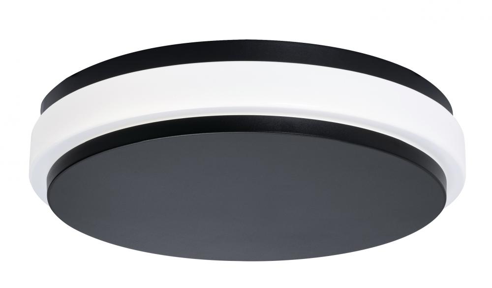 Eris 14'' LED Flush Mount,120-277V,26W,5 CCT,BK