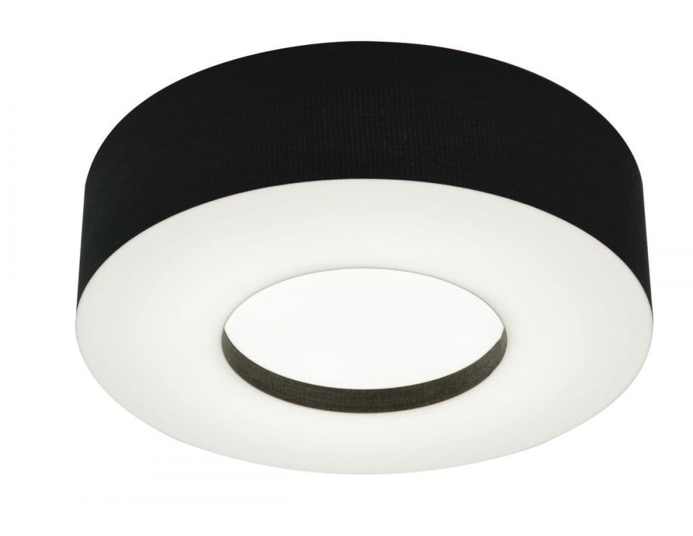 Montclair 15'' LED Flush,120-277V,3 CCT,BK,BB