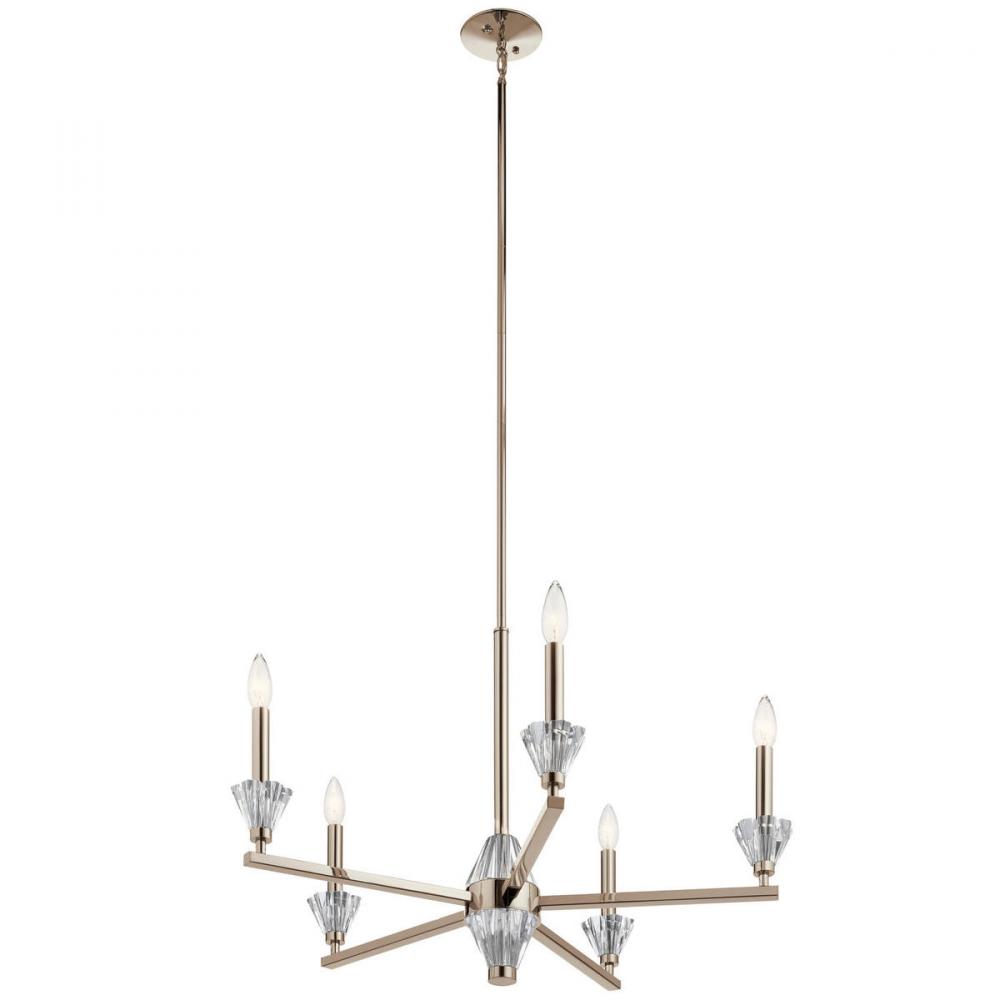 Calyssa™ 5 Light Chandelier Polished Nickel