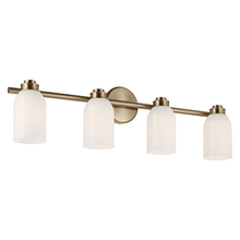 Kichler 55203CPZ - Shae 31" 4-Light Vanity Light with White Opal Glass in Champagne Bronze