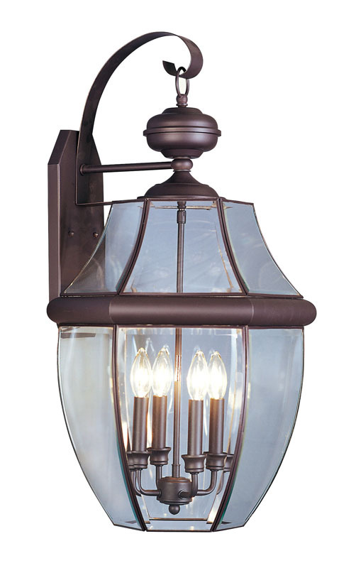 4 Light Bronze Outdoor Wall Lantern