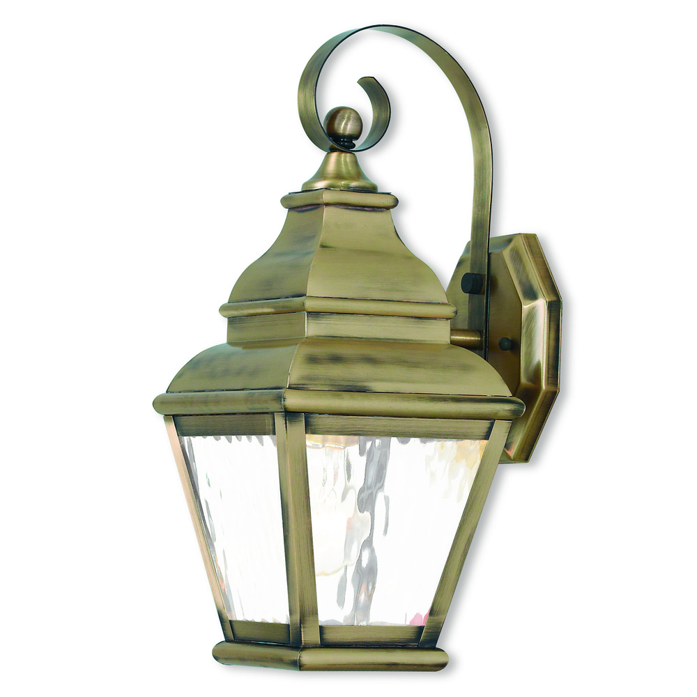 1 Light AB Outdoor Wall Lantern