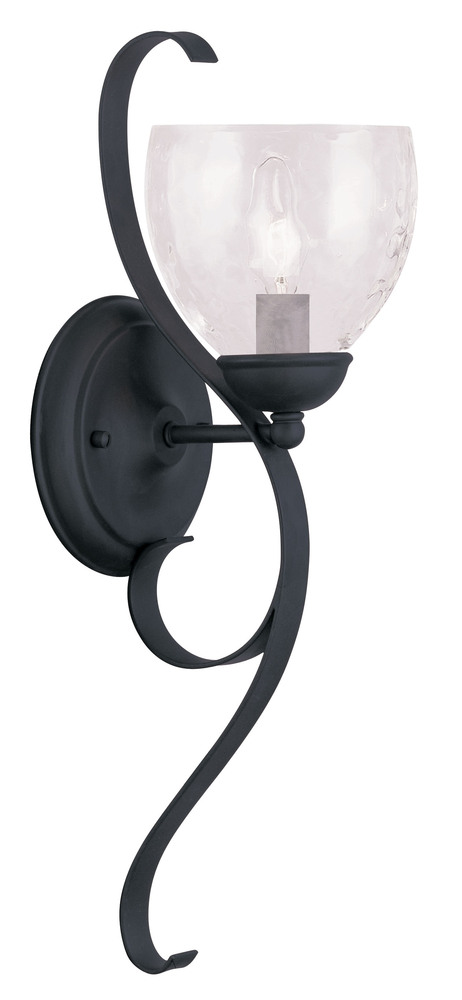 1 Light Black Wall Sconce