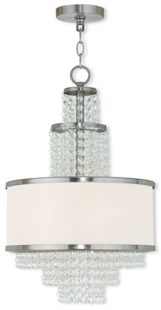 3 Light Brushed Nickel Mini Chandelier