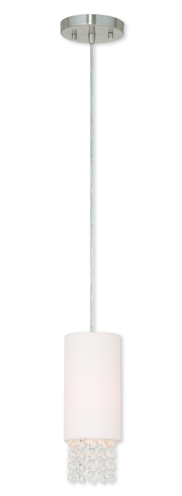 1 Light Brushed Nickel Mini Pendant