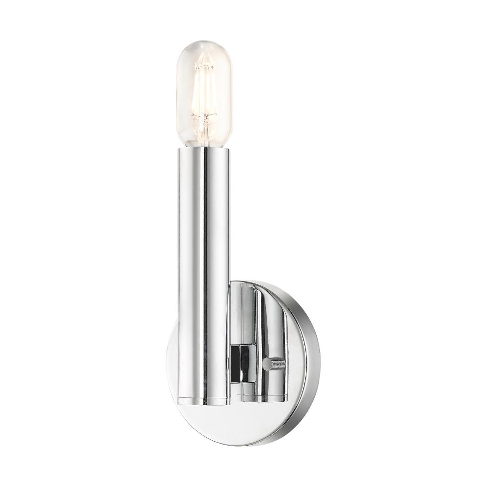 1 Light Polished Chrome ADA Sconce