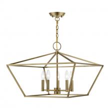 Livex Lighting 49435-01 - 5 Light Antique Brass Chandelier