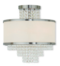 Livex Lighting 50794-91 - 3 Light Brushed Nickel Ceiling Mount