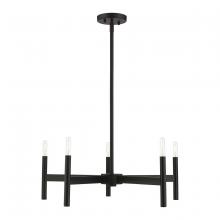  51175-04 - Black 5-Light Chandelier