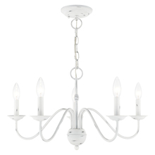 Livex Lighting 52165-60 - 5 Lt Antique White Chandelier