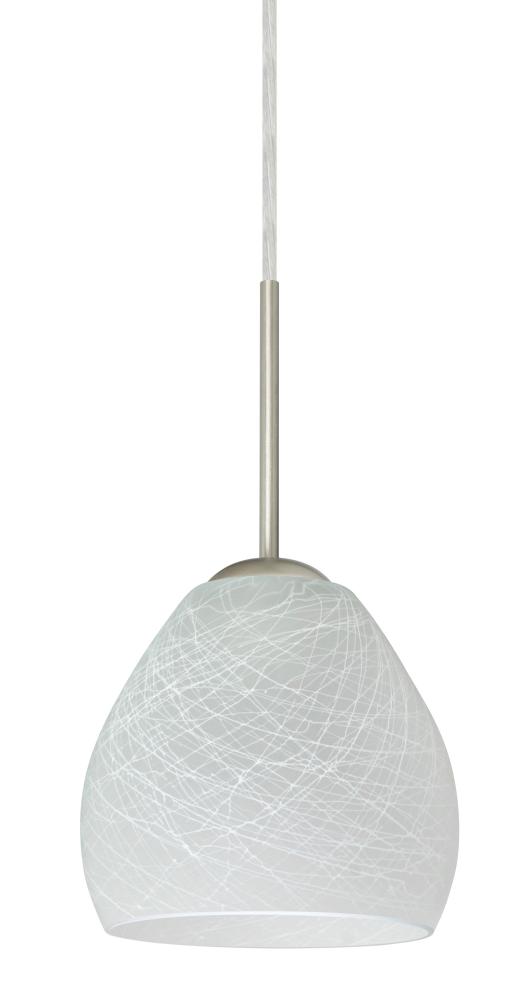 Besa Bolla Pendant Satin Nickel Cocoon 1x40W G9