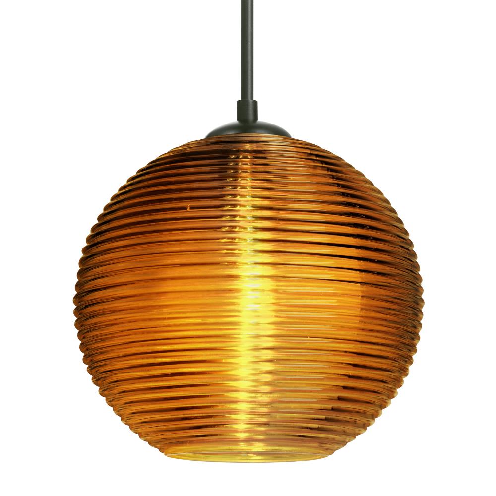 Besa Kristall 8 Pendant Black Amber 1x75W MAX E26 Base