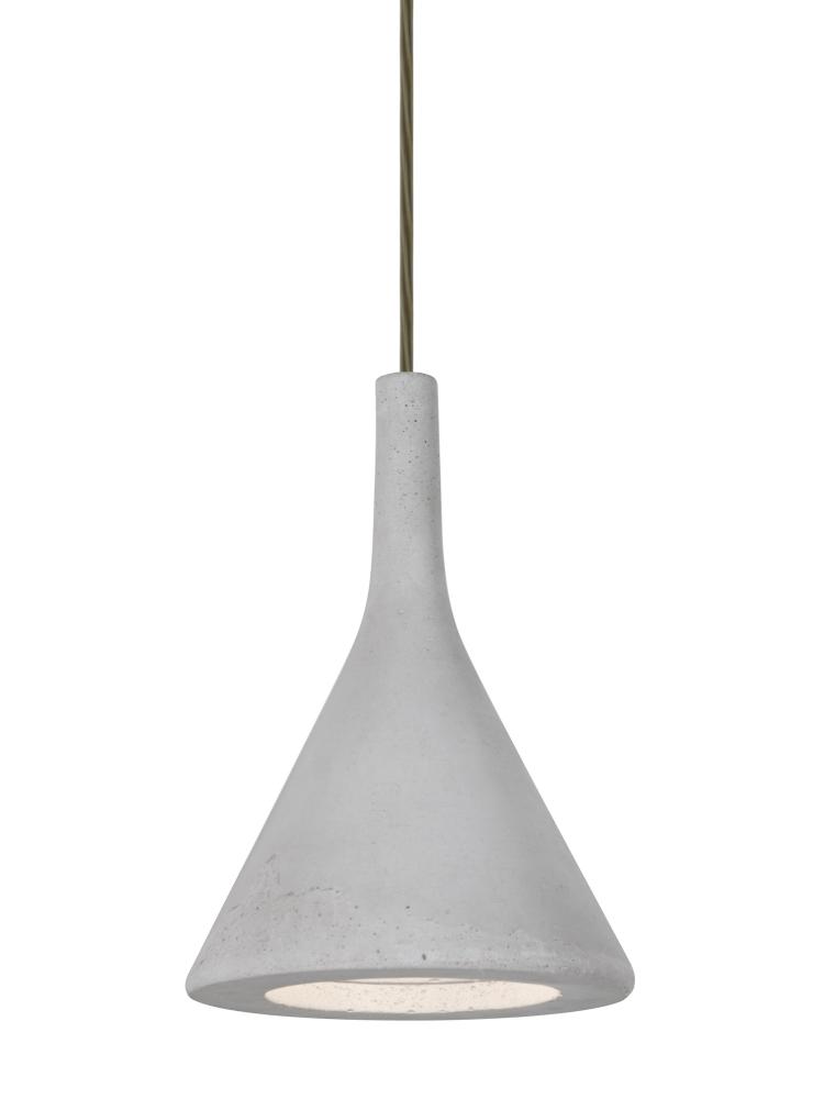 Besa Gala Pendant, Natural, Bronze Finish, 1x9W LED