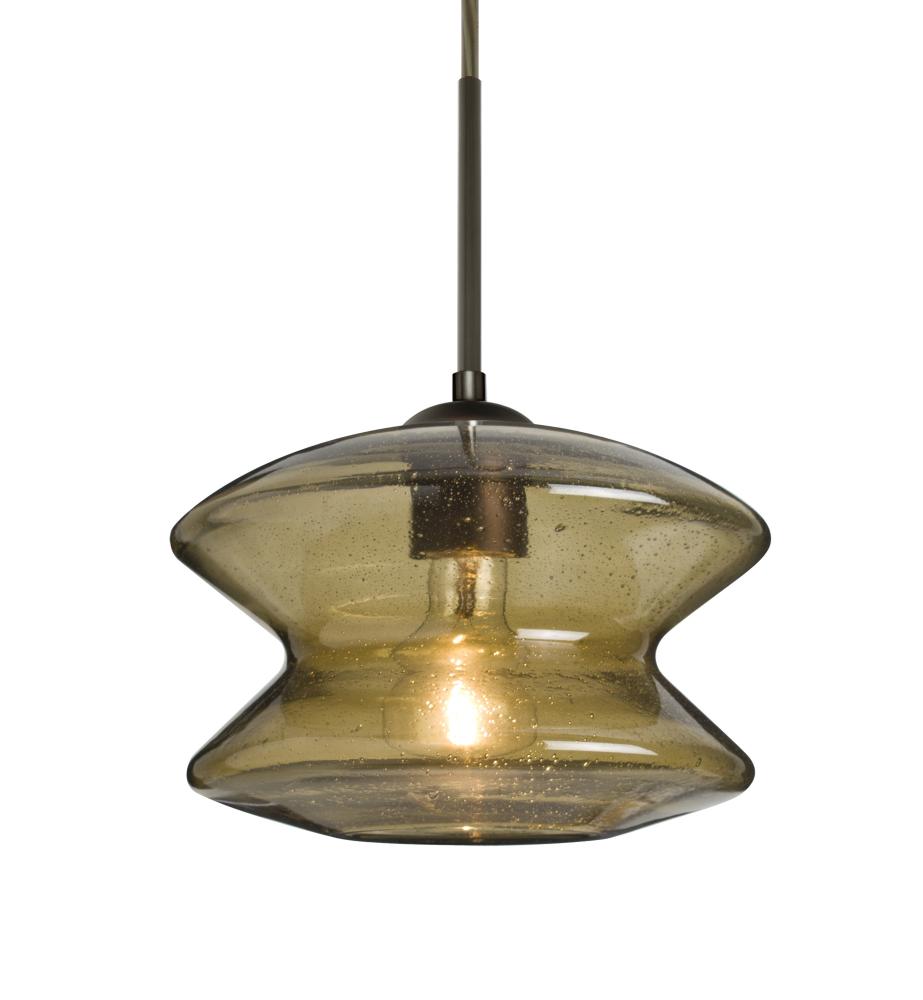 Besa, Zen Cord Pendant, Latte Bubble, Bronze Finish, 1x60W Medium Base