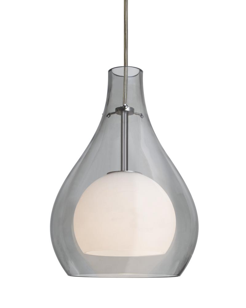 Besa, Elle 11 Cord Pendant, Gray, Bronze Finish, 1x9W LED