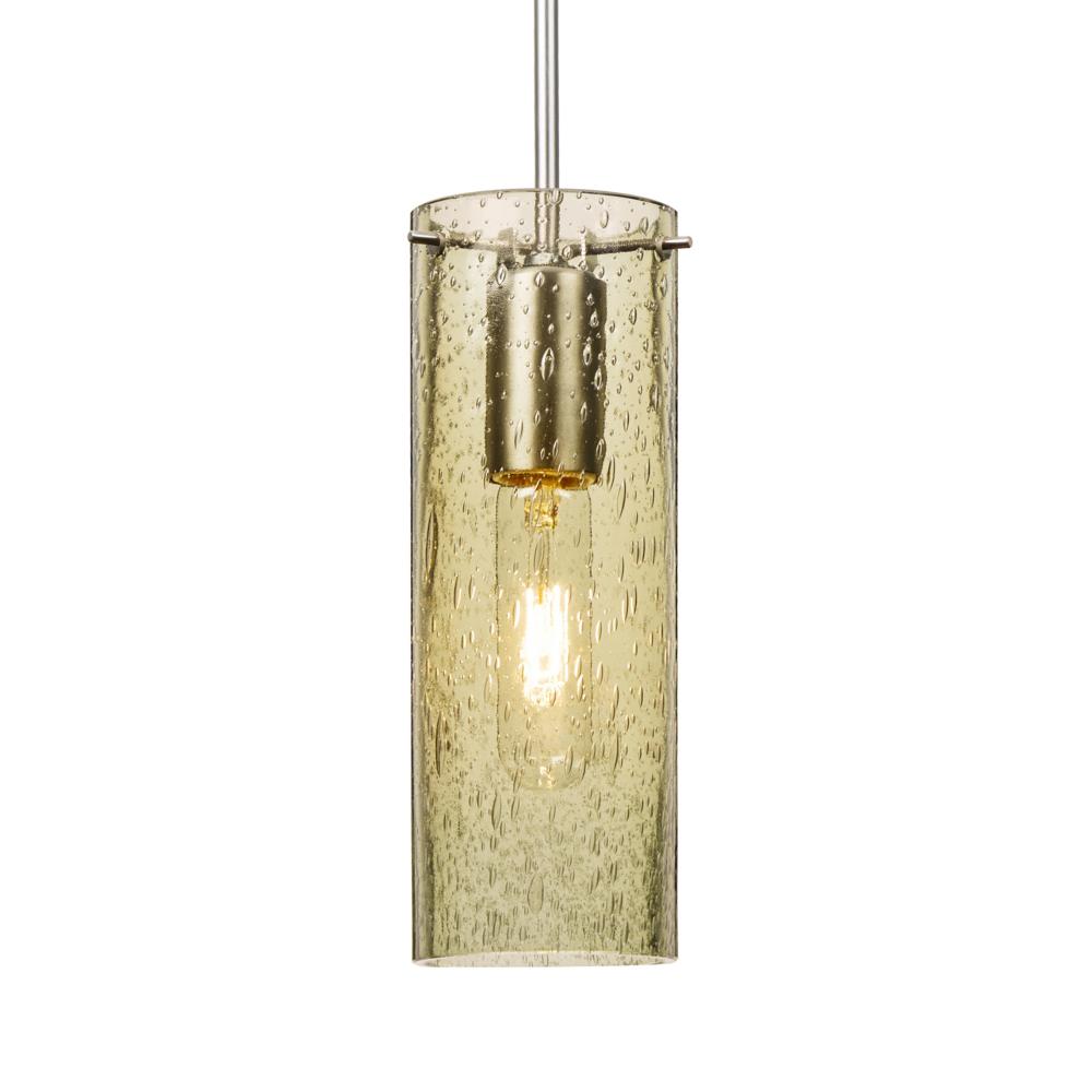 Besa, Juni 10 Cord Pendant, Gold Bubble, Satin Nickel, 1x60W Medium Base, 15Ft. Cord