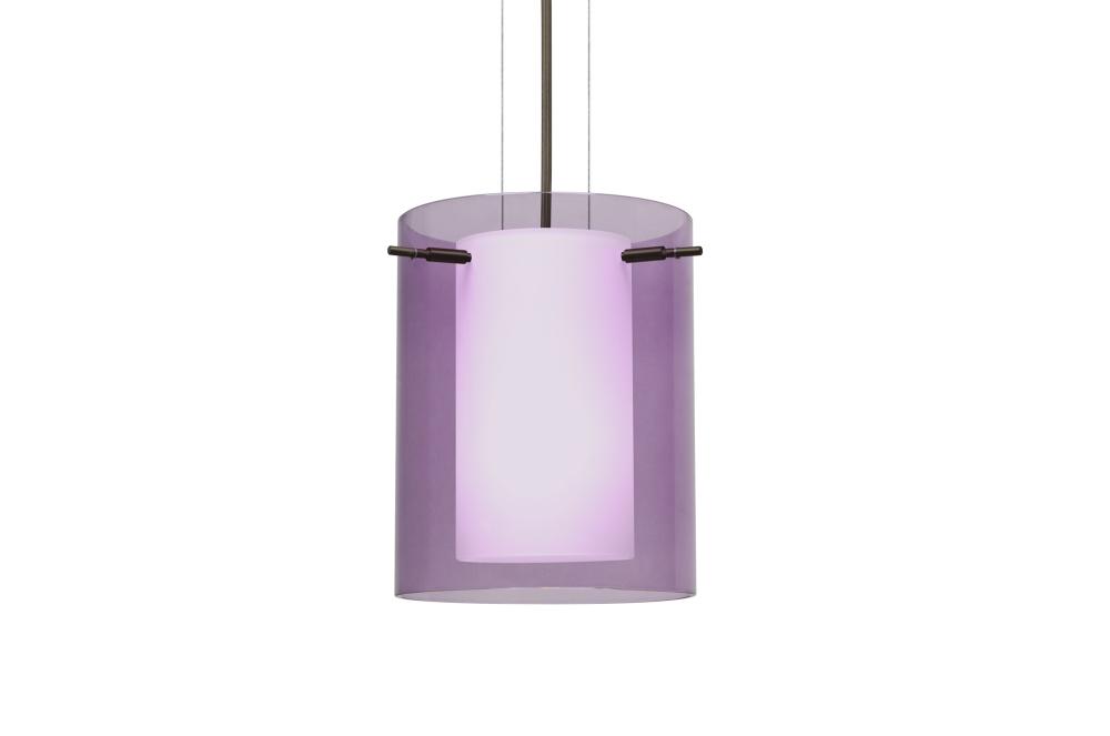 Besa Pendant Pahu 8 Bronze Transparent Amethyst 1x100W Medium Base