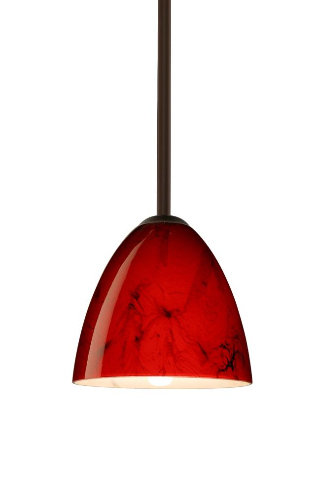 Besa Vila Stem Pendant Bronze Magma 1x60W Medium Base