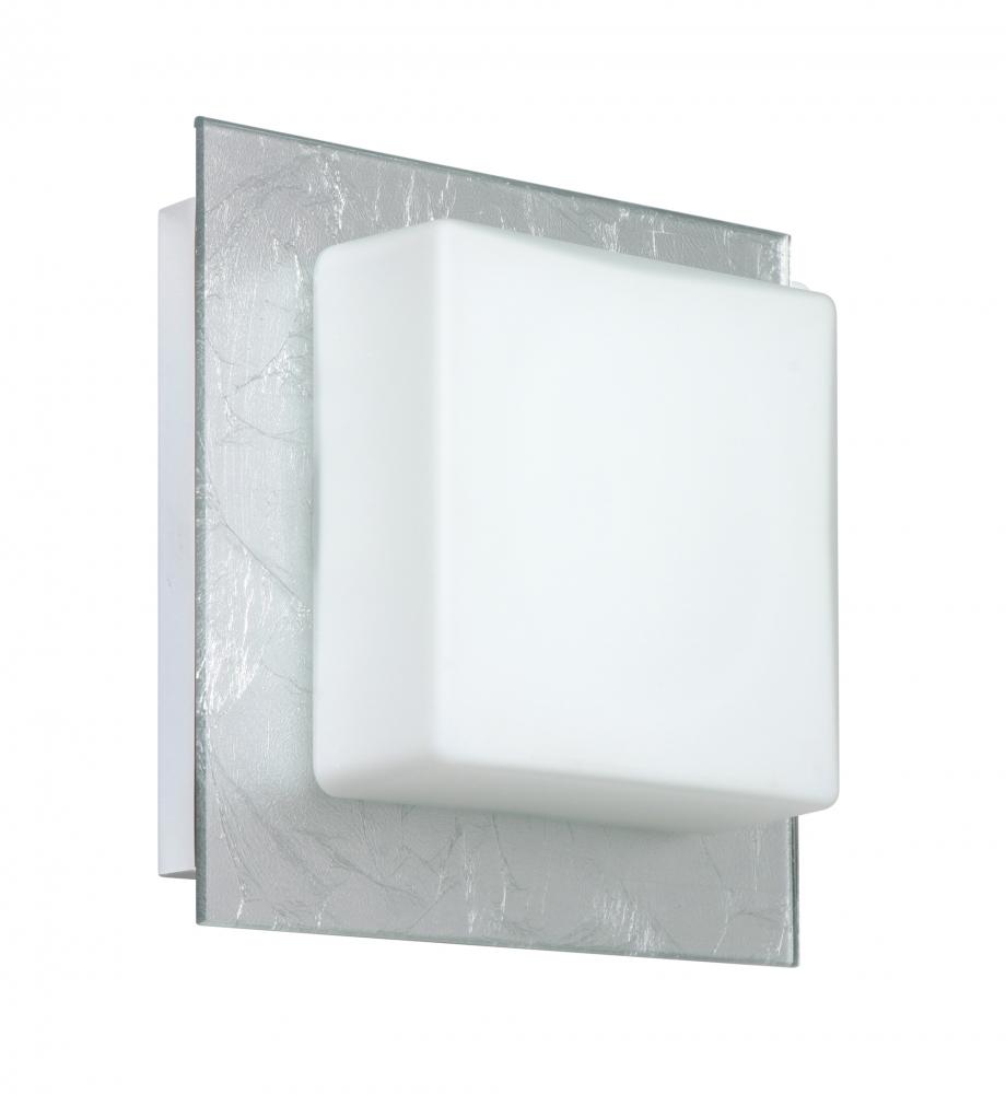 Besa Wall Alex Chrome Opal/Silver Foil 1x5W LED