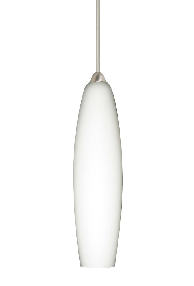 Besa Pendant Zumi Satin Nickel Opal Matte 1x35W Halogen