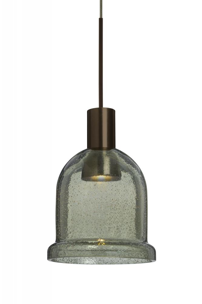 Besa, Kiba Cord Pendant, Moss Bubble, Bronze Finish, 1x3W LED