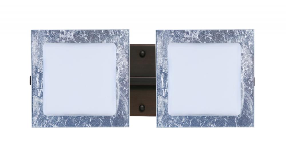 Besa Wall Alex Bronze Opal/Silver Foil 2x5W LED