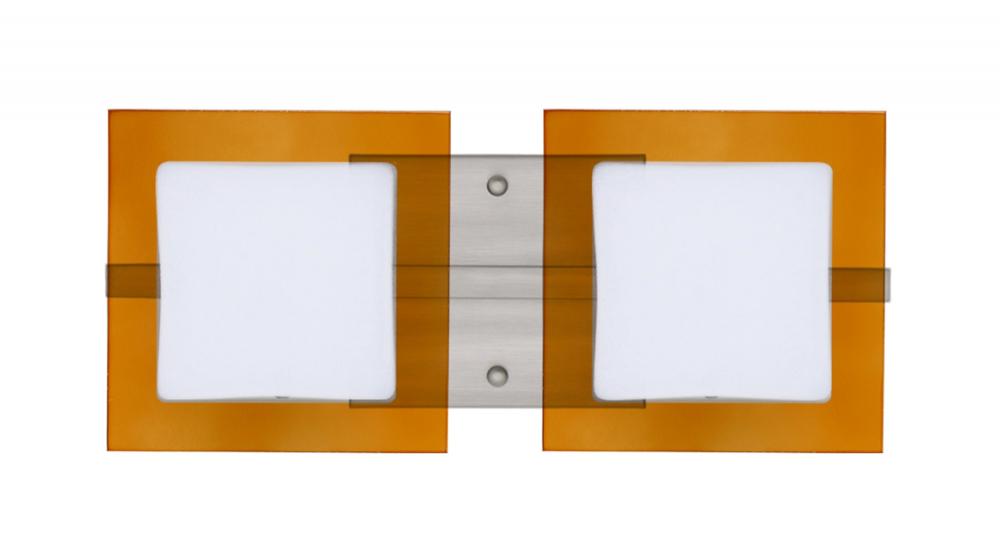 Besa Wall Alex Satin Nickel Opal/Armagnac 2x5W LED