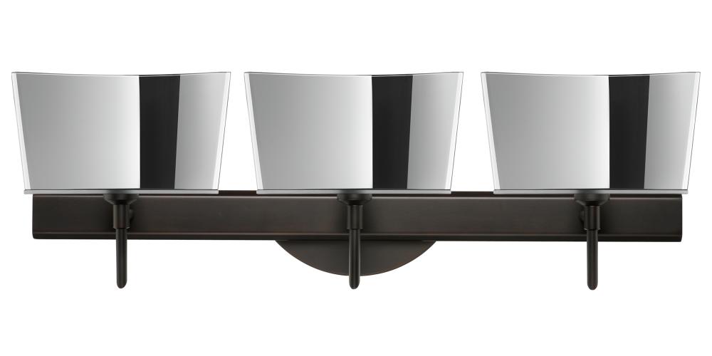 Besa Groove Wall 3SW Mirror-Frost Bronze 3x5W LED