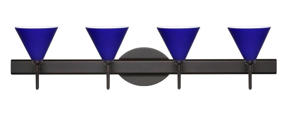 Besa Wall Kani Bronze Cobalt Blue Matte 4x40W G9