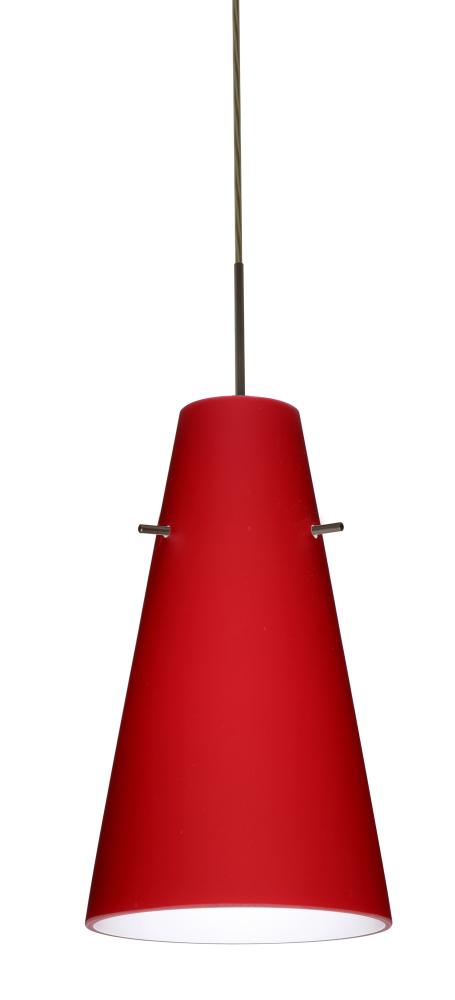 Besa Cierro Pendant For Multiport Canopy Bronze Ruby Matte 1x100W Medium Base