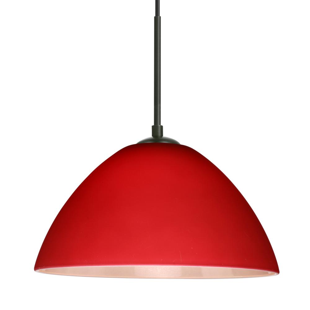 Besa Tessa LED Pendant For Multiport Canopy Red Matte Black 1x9W LED