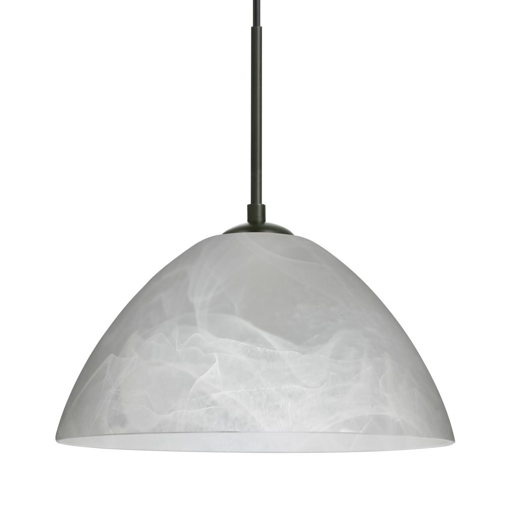 Besa Tessa Pendant For Multiport Canopy Black Marble 1x75W MAX E26 Base