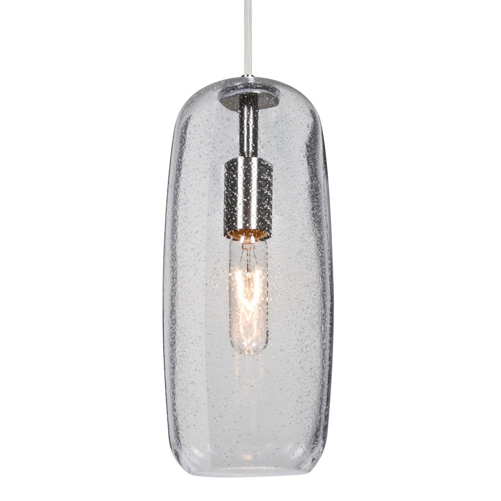 Besa, Pinot 13 Cord Pendant for Mulitport Canopy, Clear Bubble, Satin Nickel FInish 1