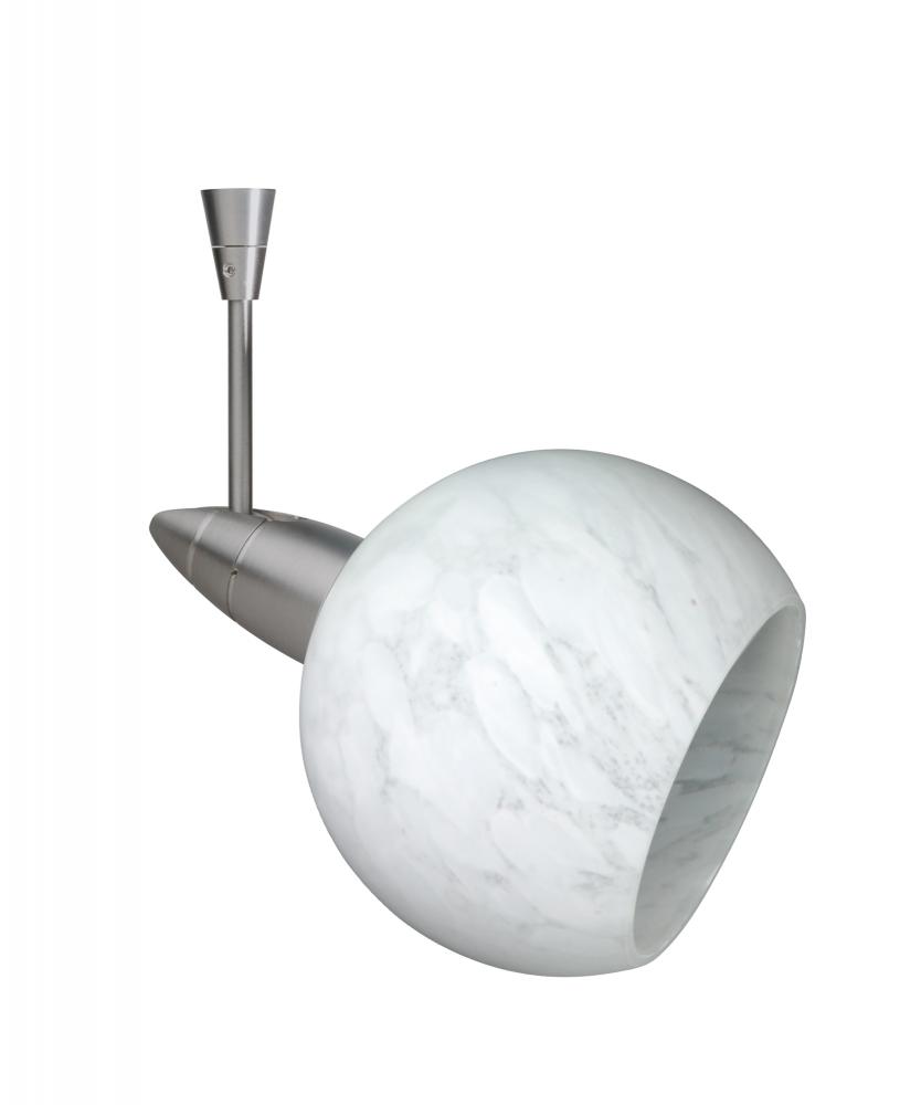 Besa Spotlight With 12" Stem Palla 3 Satin Nickel Carrera 1x35W Halogen Mr11