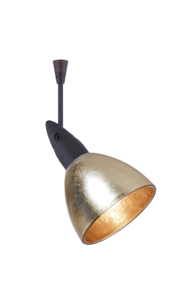 Besa Spotlight With 18" Stem Divi Bronze Gold Foil 1x50W Halogen Mr16