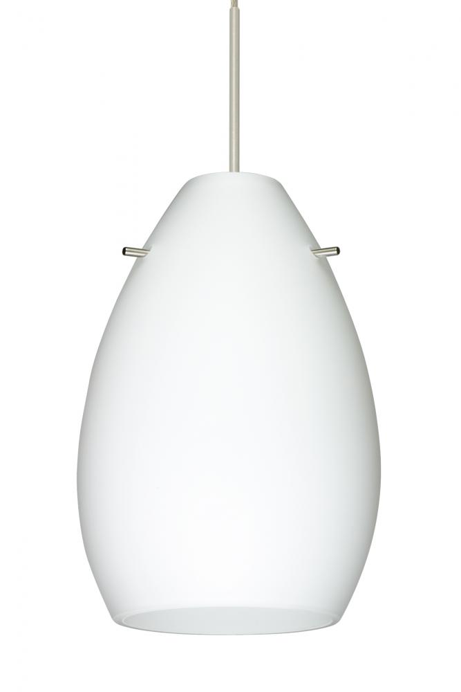 Besa Pendant For Mulitport Canopy Pera 6 Satin Nickel Opal Matte 1x50W Halogen, 15Ft.