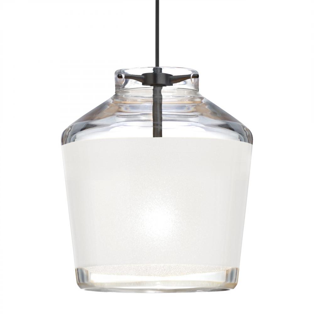 Besa Pendant For Multiport Canopy Pica 6 Black Finish, White Sand 1x50W MAX GY6.35 Base