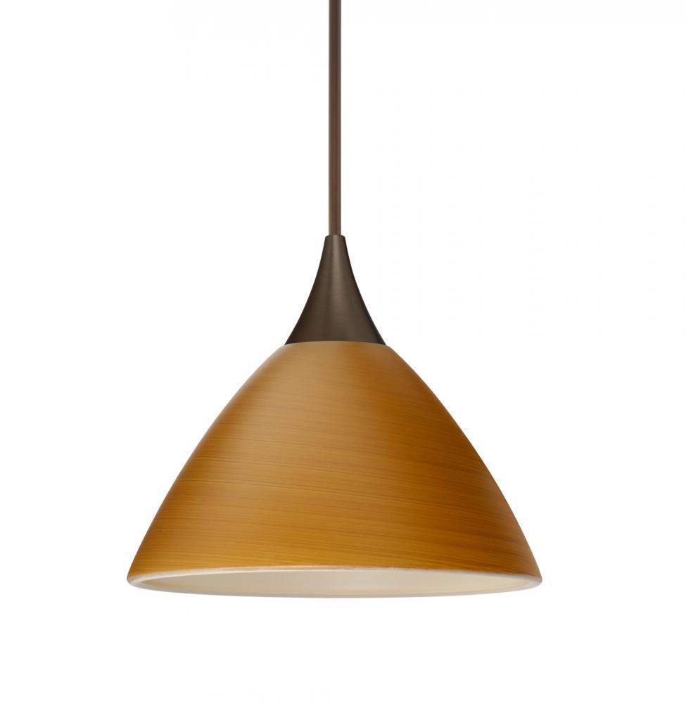 Besa Pendant Domi Bronze Oak 1x5W LED, 15Ft. Cord