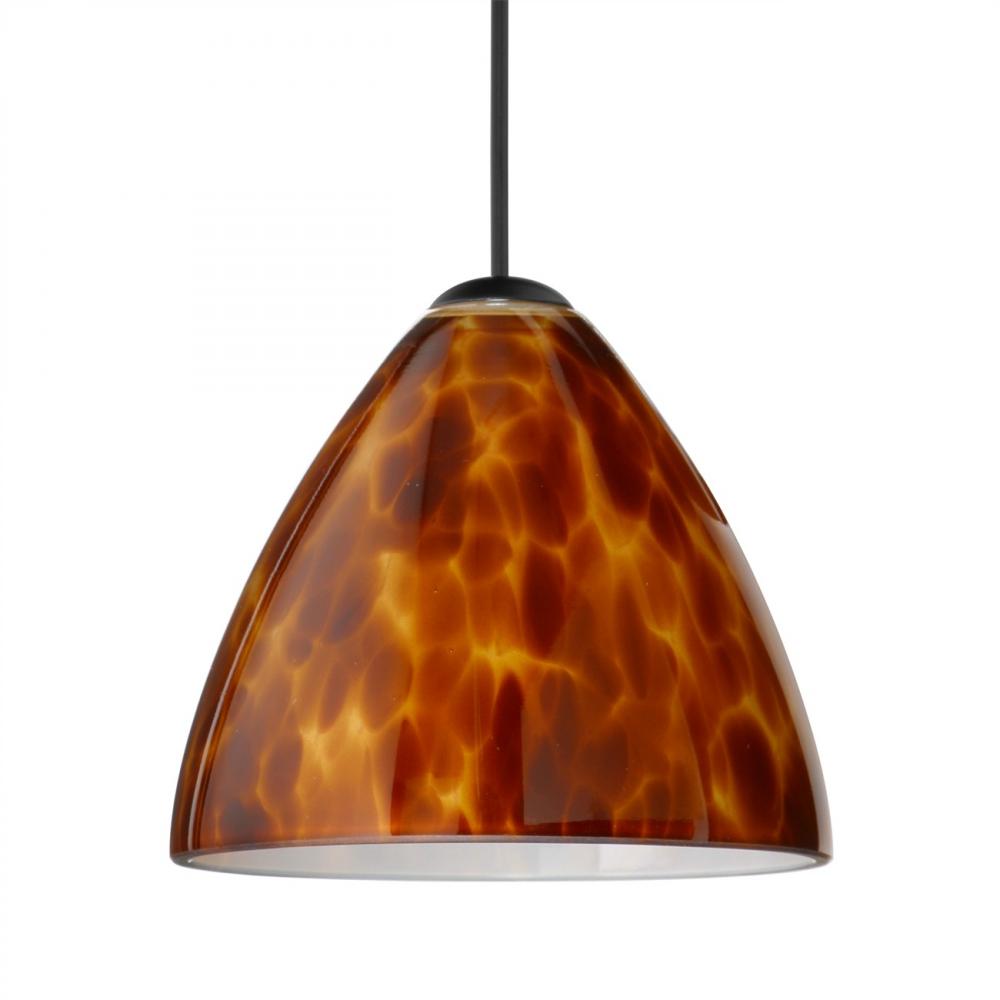 Besa Pendant Mia, Black Finish, Amber Cloud 1x50W MAX GY6.35 Base