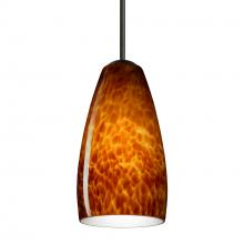 Besa Lighting 1BT-150918-BK - Besa Chrissy Pendant Black Amber Cloud 1x50W MAX E12 Base