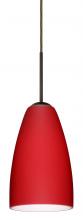  1JC-1511RM-LED-BR - Besa Riva 9 LED Pendant Ruby Matte Bronze 1x9W LED