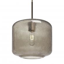 Besa Lighting 1JC-NILES10SM-BR-L - Besa Niles 10 Pendant, Smoke Bubble, Bronze Finish, 1x60W Medium Base T10, 15Ft. Cord