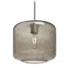 Besa Lighting 1JC-NILES10SM-SN-L - Besa Niles 10 Pendant, Smoke Bubble, Satin Nickel Finish, 1x60W Medium Base T10, 15Ft