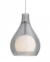 Besa Lighting 1JT-ELLE11GY-LED-SN - Besa, Elle 11 Cord Pendant, Gray, Satin Nickel Finish, 1x9W LED