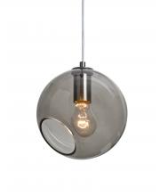 Besa Lighting 1JT-MAESTRO8SM-SN - Besa, Maestro 8 Cord Pendant, Smoke, Satin Nickel Finish, 1x60W Medium base