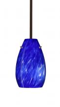 Besa Lighting 1TT-412686-BR - Besa Pera 9 Stem Pendant Bronze Blue Cloud 1x100W Medium Base