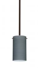 Besa Lighting 1TT-4404TN-BR-L - Besa Stem Stilo 7 Pendant Bronze Titan 1x50W Candelabra, 15Ft. Cord