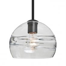 Besa Lighting 1TT-SPIR8CL-BK - Besa Spirit 8 Pendant, Clear, Black Finish, 1x60W MAX E26 Base