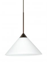 Besa Lighting 1XC-117607-LED-BR-L - Besa Pendant Kona Bronze White 1x5W LED, 15Ft. Cord