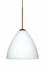 Besa Lighting 1XC-177907-LED-BR-L - Besa Pendant Mia Bronze Opal Matte 1x5W LED, 15Ft. Cord